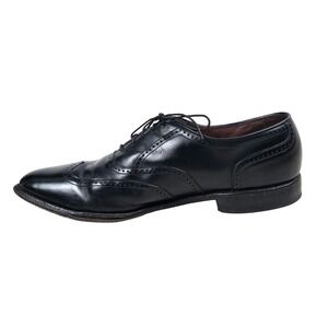 Allen Edmonds Marlow Cap Toe Oxford Wingtip Dress Shoes Mens 12 B Black Leather